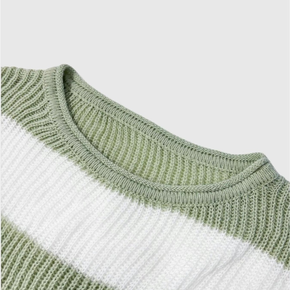 Plus Size Colorblock Striped Sweater